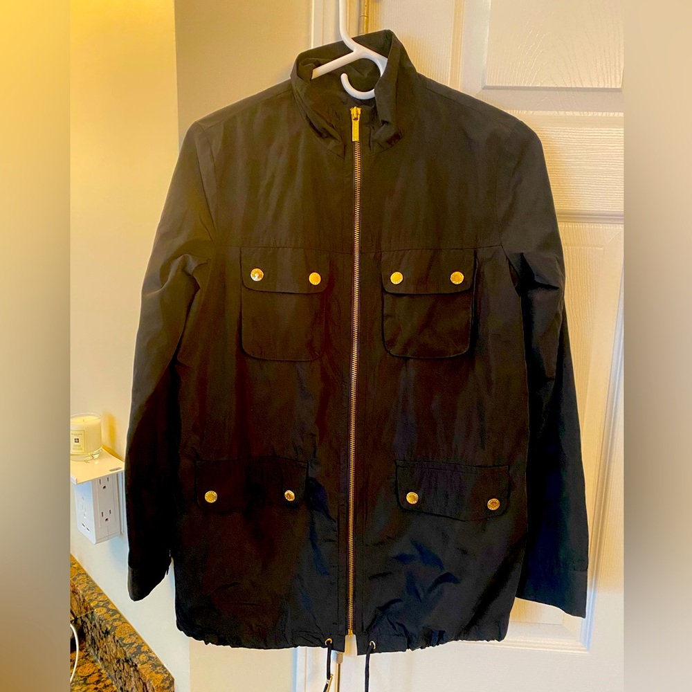 EUC Michael Kors 4 pocket rain jacket size xs black